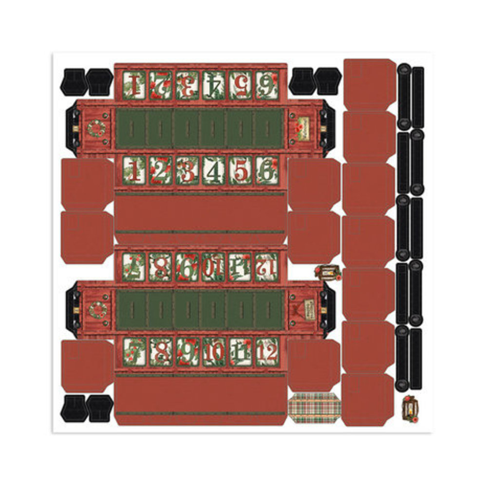 Stamperia Home for the Holidays 12x12 Inch Pop Up Kit (SBPOP16)