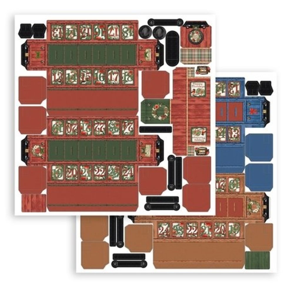 Stamperia Home for the Holidays 12x12 Inch Pop Up Kit (SBPOP16)