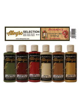 Stamperia Allegro Paint Kit Home for the Holidays (6pcs) (KALKIT27)* Stamperia Allegro Paint Kit Home for the Holidays (6pcs) (KALKIT27)*
