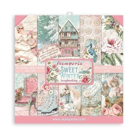 Stamperia Sweet Winter 12x12 Inch Paper Pack (SBBL122)