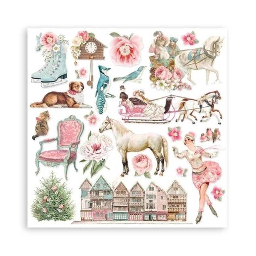 Stamperia Sweet Winter 12x12 Inch Paper Pack (SBBL122)