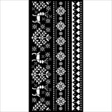 Stamperia Christmas Thick Stencil 12x25cm Border Deer (KSTDL72)
