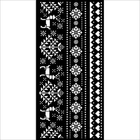 Stamperia Christmas Thick Stencil 12x25cm Border Deer (KSTDL72) Stamperia Christmas Thick Stencil 12x25cm Border Deer (KSTDL72)