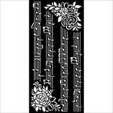 Stamperia Christmas Thick Stencil 12x25cm Music (KSTDL73)