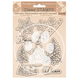 Stamperia Christmas Clear Stamps Snowflakes and Tree (WTK162)*