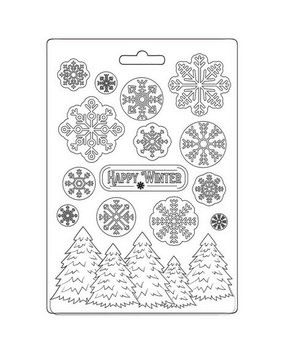 Stamperia Christmas Soft Mould A5 Happy Winter (K3PTA5633) Stamperia Christmas Soft Mould A5 Happy Winter (K3PTA5633)