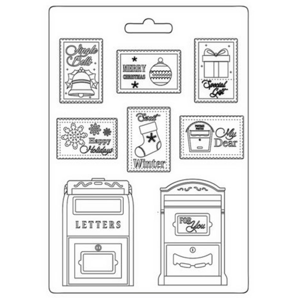 Stamperia Christmas Soft Mould A5 Letter and Stamps (K3PTA5634) Stamperia Christmas Soft Mould A5 Letter and Stamps (K3PTA5634)