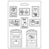 Stamperia Christmas Soft Mould A5 Letter and Stamps (K3PTA5634)*