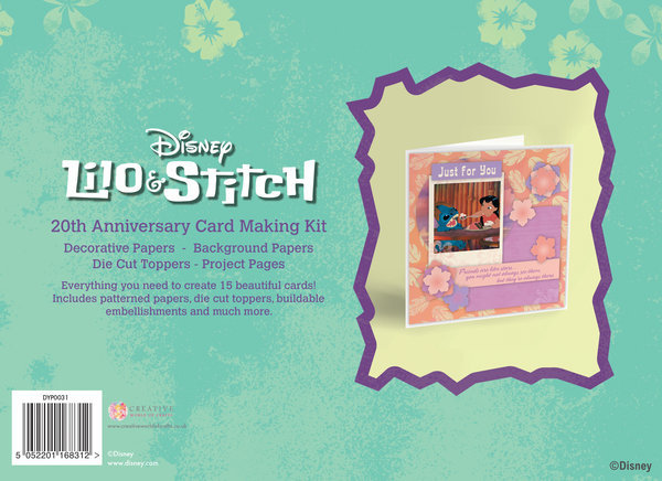 Disney Lilo & Stitch 20th Anniversary 8x8 Inch Box Card Making Kit (DYP0031) Disney Lilo & Stitch 20th Anniversary 8x8 Inch Box Card Making Kit (DYP0031)