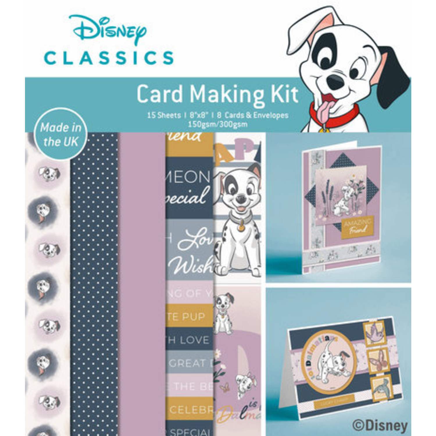 Disney 101 Dalmatians 8x8 Inch Box Card Making Kit (DYP0023
