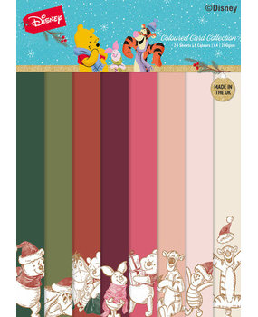 Disney Winnie The Pooh A4 Coloured Card Collection Christmas (DYP0045)