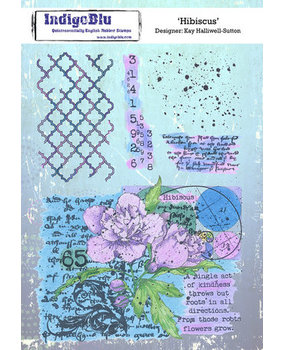 IndigoBlu Hibiscus A5 Rubber Stamps (IND1003)