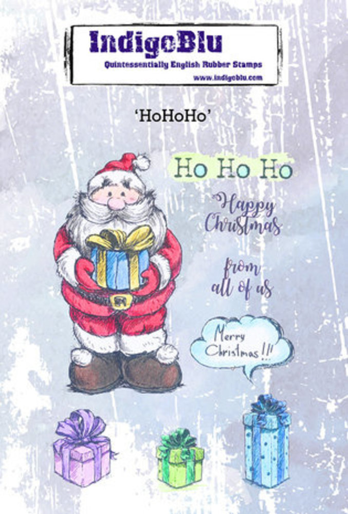IndigoBlu HoHoHo A6 Rubber Stamps (IND1000) IndigoBlu HoHoHo A6 Rubber Stamps (IND1000)