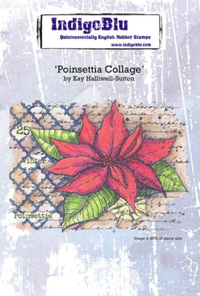 IndigoBlu Poinsettia Collage A6 Rubber Stamps (IND1002) IndigoBlu Poinsettia Collage A6 Rubber Stamps (IND1002)