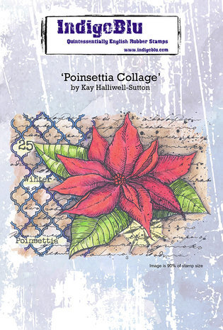 IndigoBlu Poinsettia Collage A6 Rubber Stamps (IND1002) IndigoBlu Poinsettia Collage A6 Rubber Stamps (IND1002)