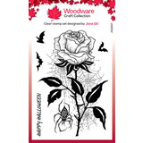 Woodware Spider & Rose Clear Stamps (JGS837)