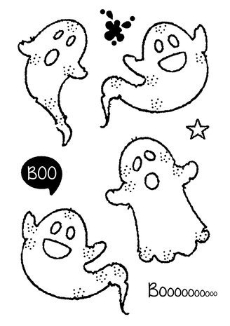 Woodware Tiny Ghost Clear Stamps (FRM051)