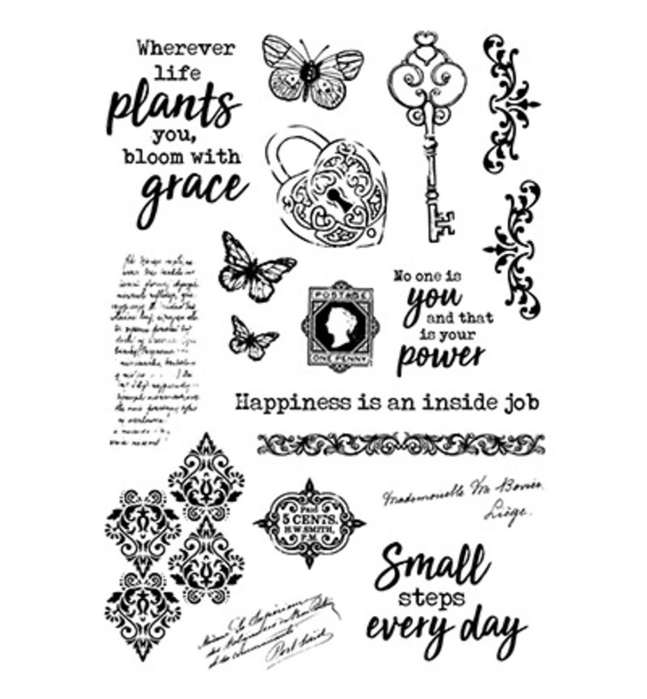 Studio Light Inner Peace Rub-on Transfers Quotes & Vintage Elements (JMA-IP-RUB03)