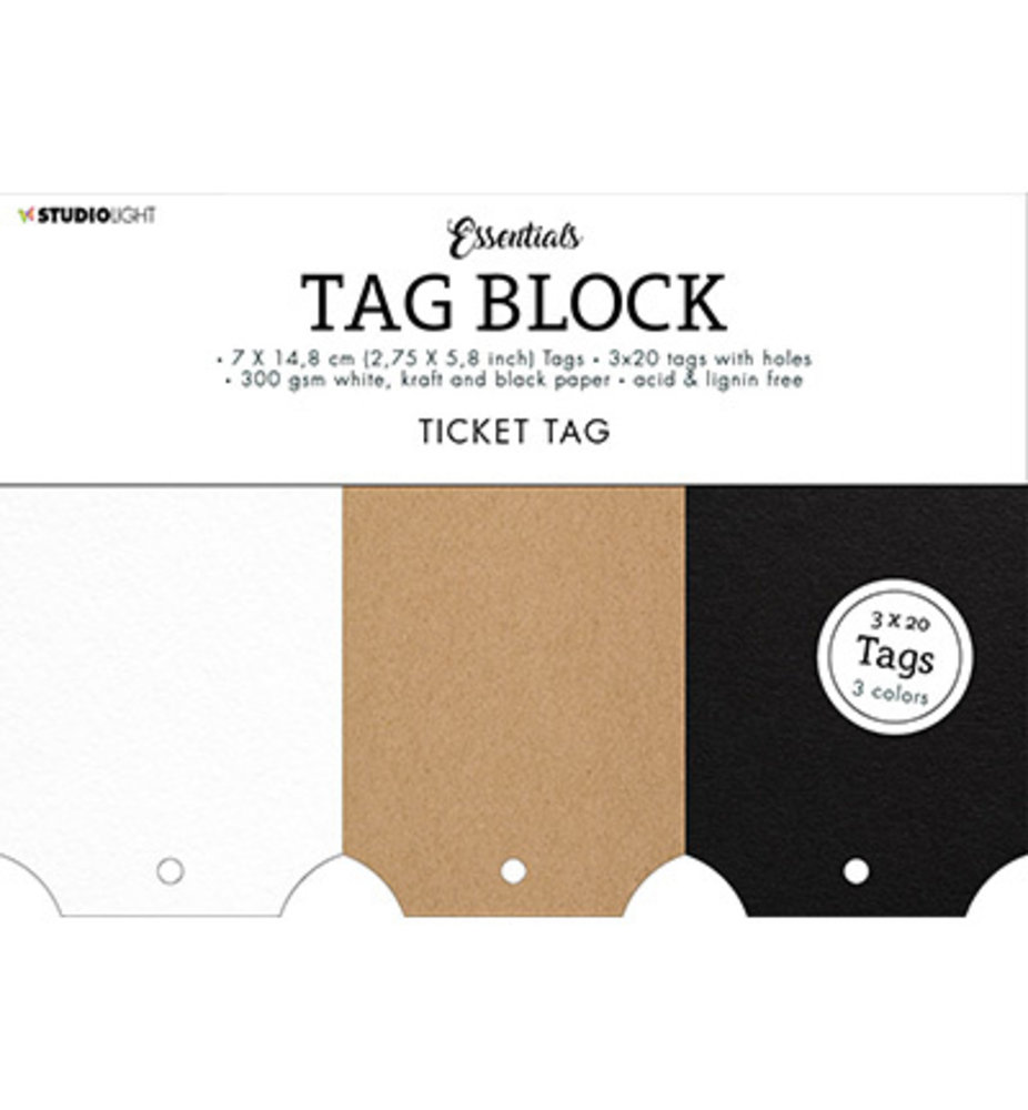 Studio Light Essentials Tag Block Ticket (SL-ES-TAGBL06) Studio Light Essentials Tag Block Ticket (SL-ES-TAGBL06)