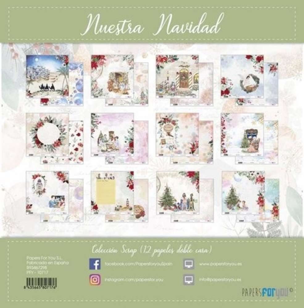 Papers For You Nuestra Navidad 12x12 Inch Paper Pack (12pcs) (PFY-10717) Papers For You Nuestra Navidad 12x12 Inch Paper Pack (12pcs) (PFY-10717)
