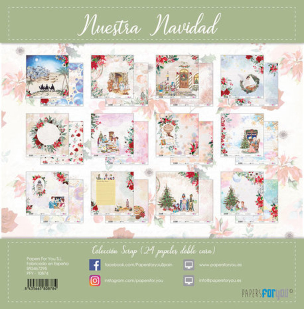 Papers For You Nuestra Navidad 8x8 Inch Paper Pack (24pcs) (PFY-10878) Papers For You Nuestra Navidad 8x8 Inch Paper Pack (24pcs) (PFY-10878)