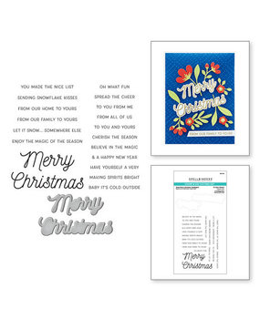 Spellbinders Celebrate The Season Many Merry Christmas Sentiments Clear Stamp & Die Set (SDS-175) Spellbinders Celebrate The Season Many Merry Christmas Sentiments Clear Stamp & Die Set (SDS-175)
