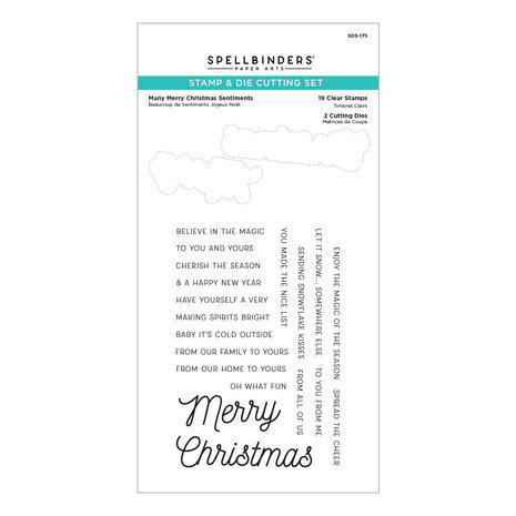Spellbinders Celebrate The Season Many Merry Christmas Sentiments Clear Stamp & Die Set (SDS-175) Spellbinders Celebrate The Season Many Merry Christmas Sentiments Clear Stamp & Die Set (SDS-175)