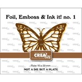 Crealies Hot Foil Plate Monarch Butterfly (CLFEI01)