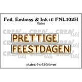 Crealies Hot Foil Plate Horizontal Prettige Feestdagen (FNL102H)