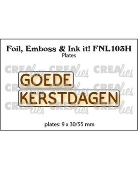 Crealies Hot Foil Plate Horizontal Goede Kerstdagen (FNL103H) Crealies Hot Foil Plate Horizontal Goede Kerstdagen (FNL103H)
