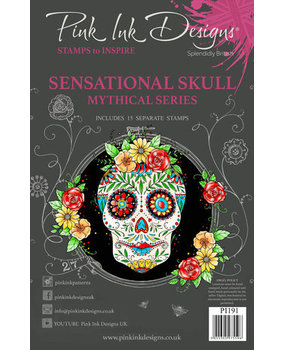 Pink Ink Designs Mythical Series Sensational Skull A5 Clear Stamps (PI191) Pink Ink Designs Mythical Series Sensational Skull A5 Clear Stamps (PI191)