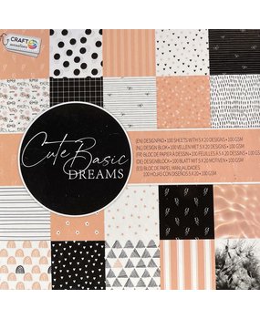 Craft Sensations Cute Basic Dreams 10x10cm Paper Pad (CR0730/21GE)