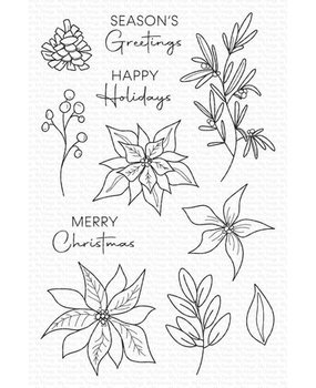 My Favorite Things Pretty Poinsettias Clear Stamps (DBD-002)