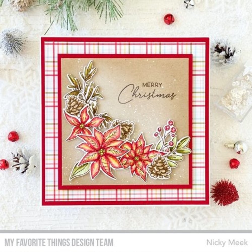My Favorite Things Pretty Poinsettias Clear Stamps (DBD-002)