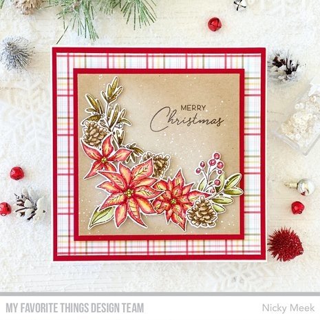 My Favorite Things Pretty Poinsettias Clear Stamps (DBD-002)
