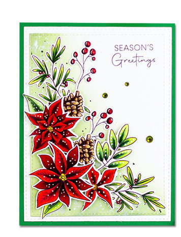 My Favorite Things Pretty Poinsettias Clear Stamps (DBD-002)