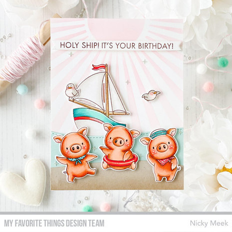 My Favorite Things Pig Time Fun Clear Stamps (YUZU-005)