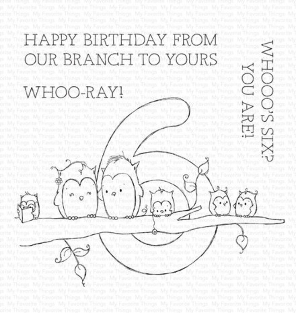 My Favorite Things Number Fun 6 Clear Stamps (RAM-041)