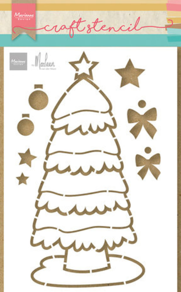 Marianne Design Masking Stencil A5 Christmas Tree (PS8133) Marianne Design Masking Stencil A5 Christmas Tree (PS8133)
