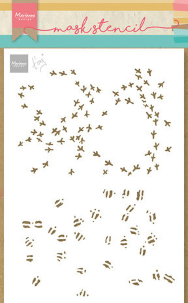 Marianne Design Masking Stencil A5 Tiny's Bird & Deer Prints (PS8134)