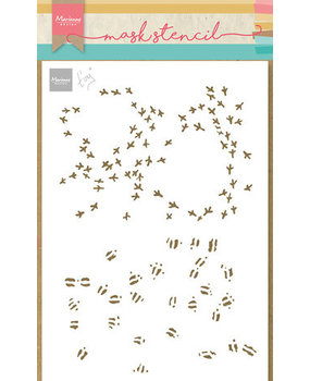 Marianne Design Masking Stencil A5 Tiny's Bird & Deer Prints (PS8134)*