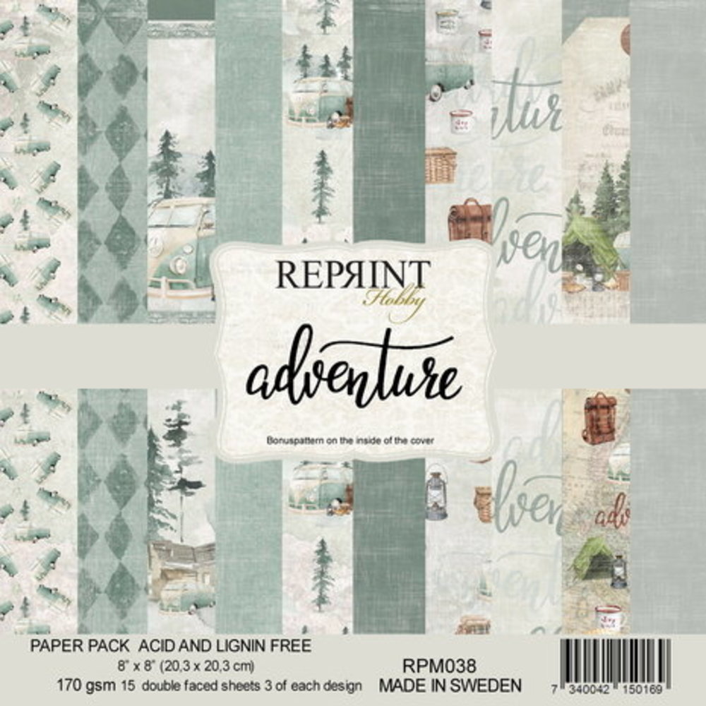 Reprint Adventure 8x8 Inch Paper Pack (RPM038) - Paperpads.nl