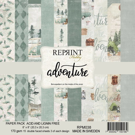 Reprint Adventure 8x8 Inch Paper Pack (RPM038) Reprint Adventure 8x8 Inch Paper Pack (RPM038)