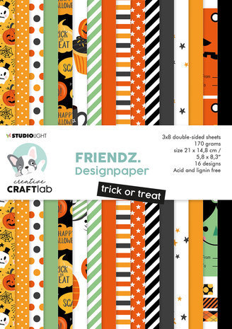 Creative Craftlab Friendz Trick or Treat A5 Paper Pad (CCL-FR-PP61)