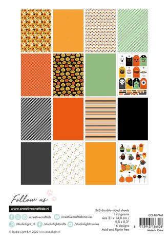 Creative Craftlab Friendz Trick or Treat A5 Paper Pad (CCL-FR-PP61)