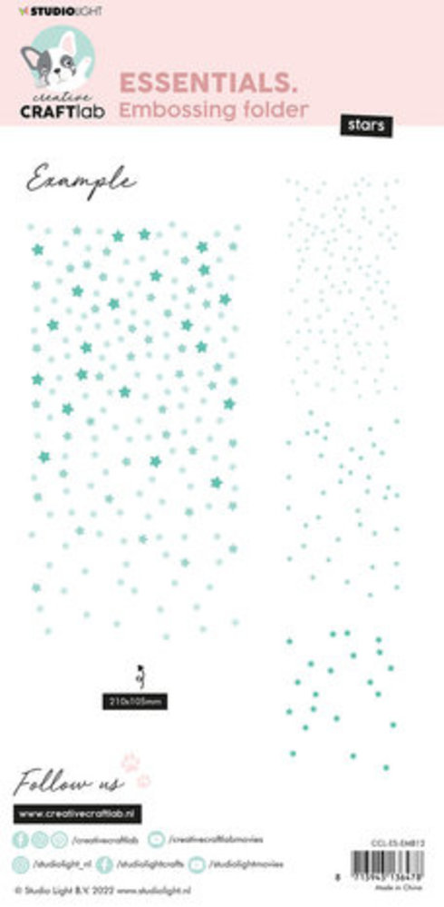 Creative Craftlab Essentials 3D Embossing Folder Stars (CCL-ES-EMB12)