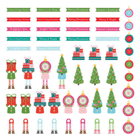 Spellbinders Oh What Fun Christmas Delivery Printed Die Cuts (SCS-225) Spellbinders Oh What Fun Christmas Delivery Printed Die Cuts (SCS-225)