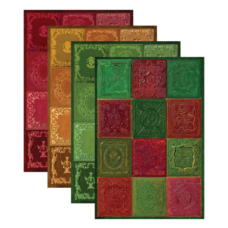 Spellbinders Christmas Flea Market Finds Christmas Velvet 6x9 Inch Paper Pad (CH-022)