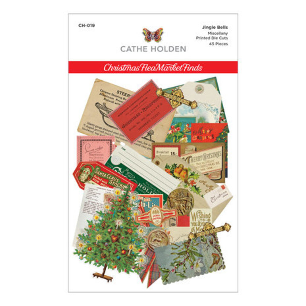 Spellbinders Christmas Flea Market Finds Jingle Bells Miscellany Printed Die Cuts (CH-019) Spellbinders Christmas Flea Market Finds Jingle Bells Miscellany Printed Die Cuts (CH-019)