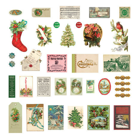 Spellbinders Christmas Flea Market Finds Christmas Pines Miscellany Printed Die Cuts (CH-020) Spellbinders Christmas Flea Market Finds Christmas Pines Miscellany Printed Die Cuts (CH-020)